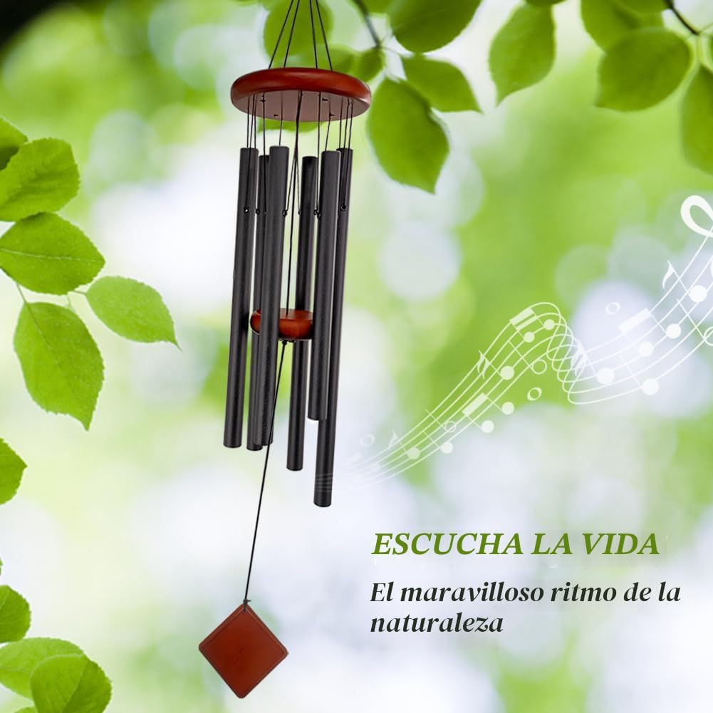 Campanillas viento exteriores 6 tubos afinados jardín patio