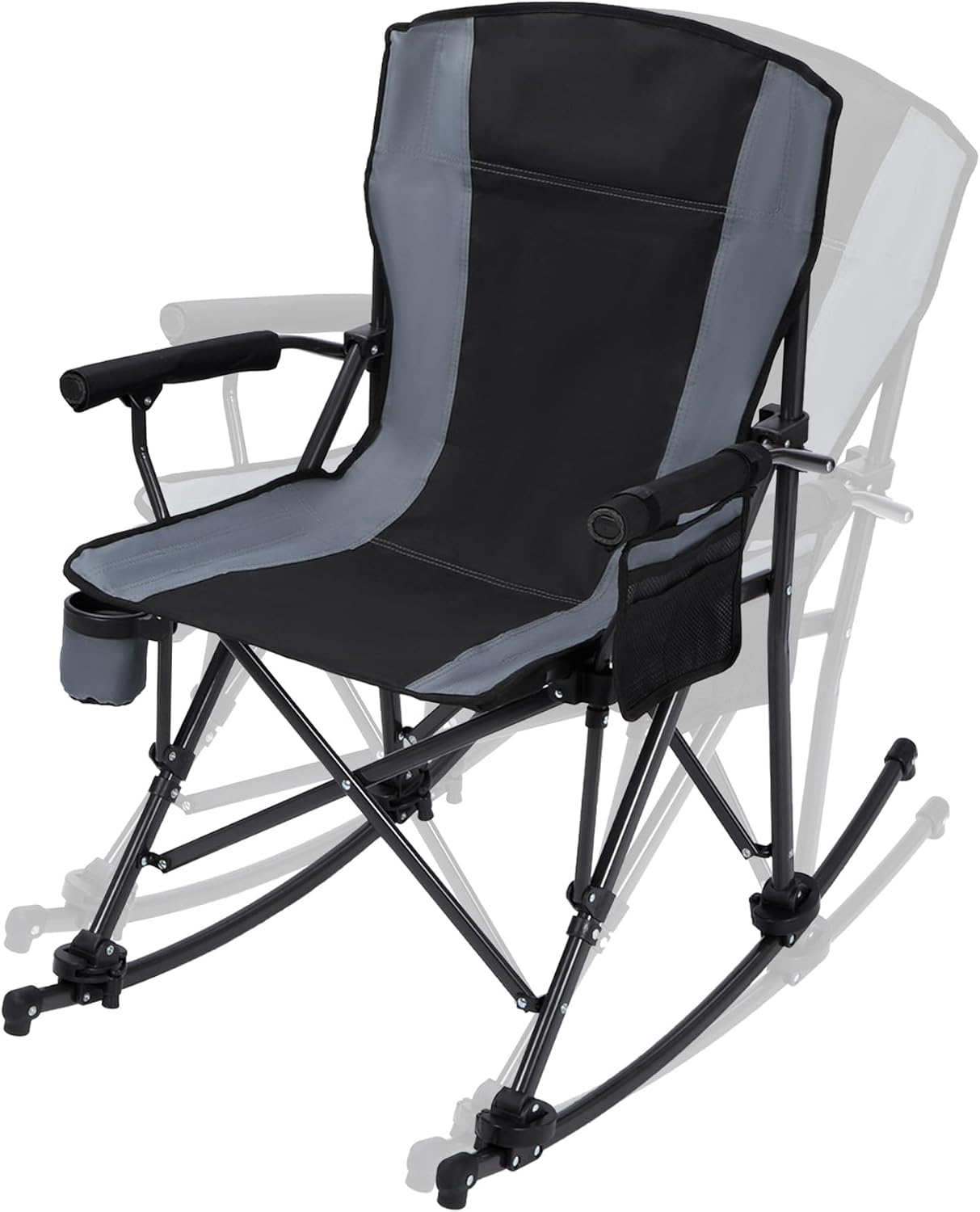 Silla campamento plegable gran tamaño acero resistente 250lb