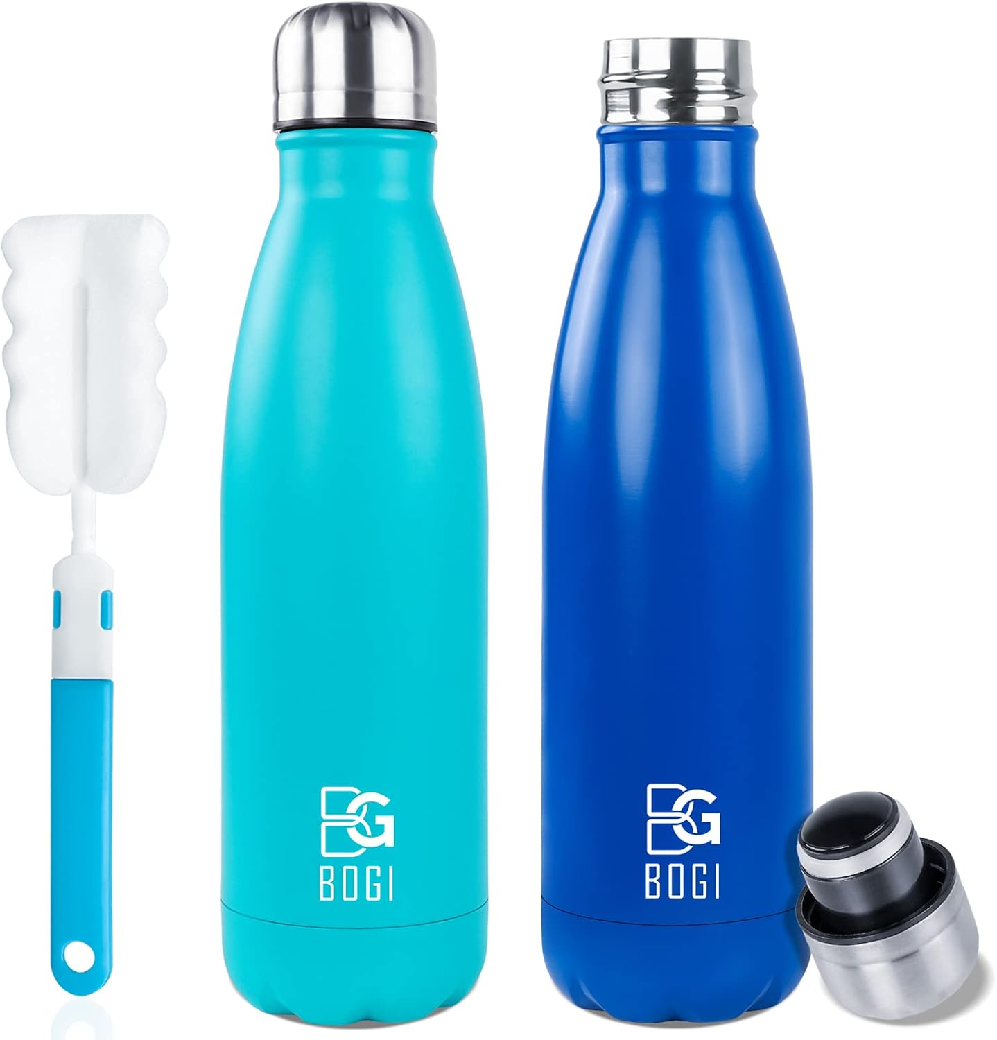 2 Botellas Agua Aisladas Acero Inox 17oz Doble Pared