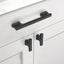 20 Manijas Gabinete Cocina 5pulg Negro Mate