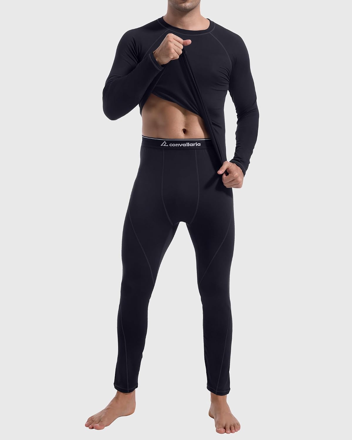 Set 3 Camisetas Termo Base Hombre Fleece Frío