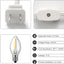 Cable C7 6ft con bombilla LED E12 enchufe interruptor