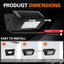 Luz LED exterior 5" 6000K 12V aluminio para caravana
