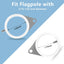 Anillos para asta bandera con clip giratorio aluminio 360°