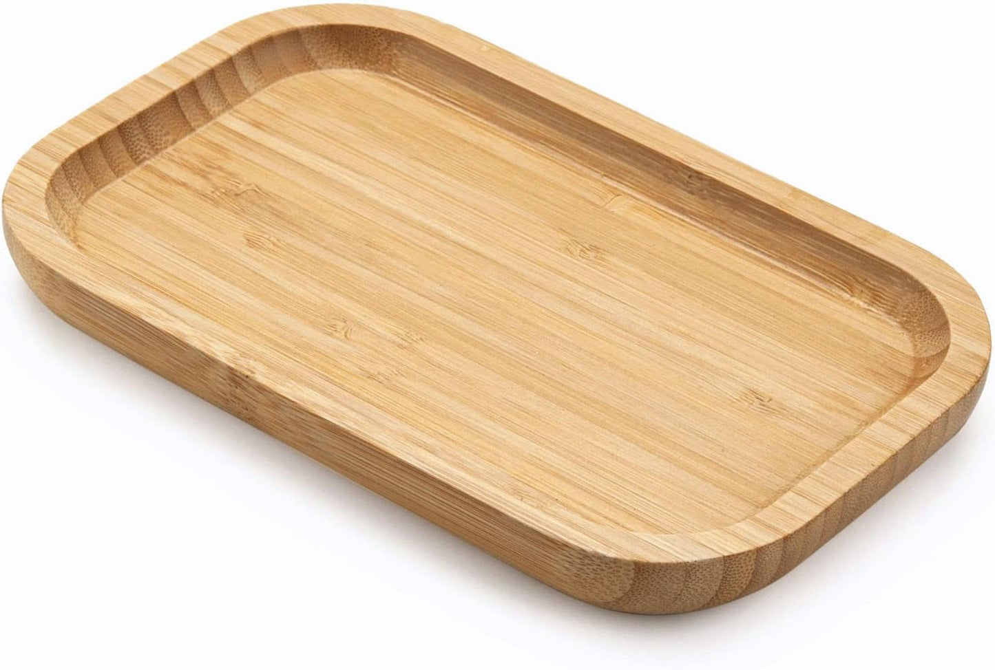 Bandeja baño bambú 7.9x5.1" organización decoración