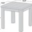 Mesa auxiliar chaise exterior blanco