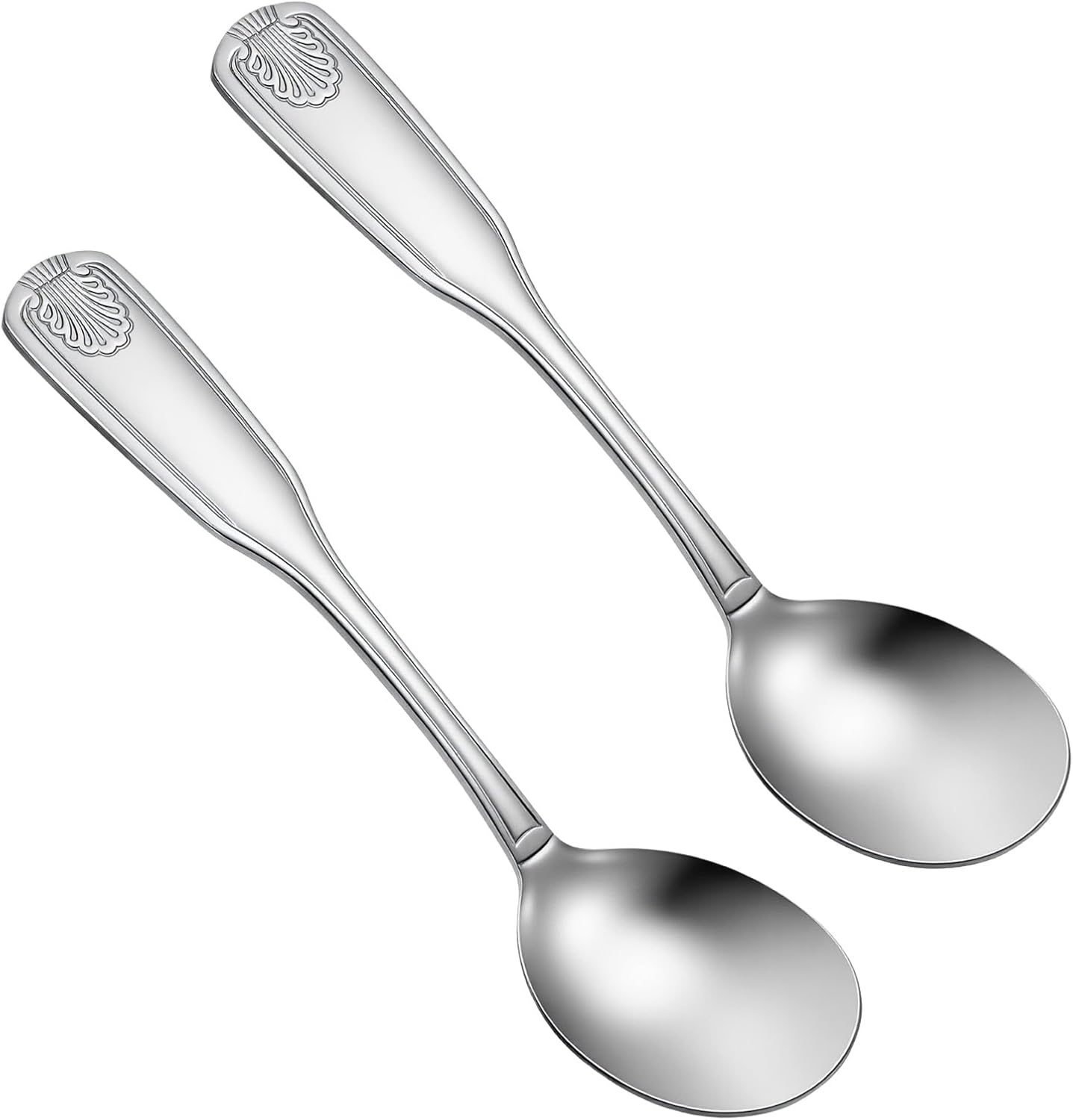 2 Cucharas Acero Inox 6.4pulg Redondas para Sopa y Postres