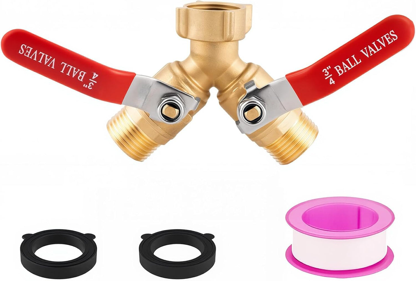 Divisor manguera jardín en Y latón acero inox GHT 3/4pulg