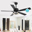 Ventilador techo 52" LED negro control remoto motor CC