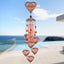 Campanillas viento forma corazón decoración jardín