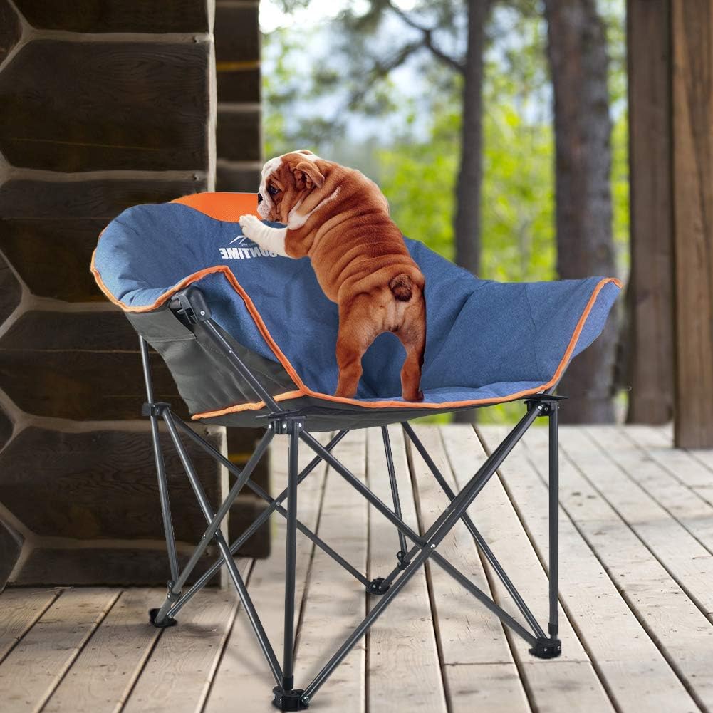 Silla plegable acolchada gran tamaño para camping y ocio