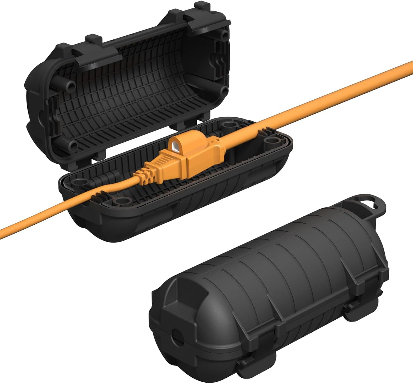2 Cubiertas Extensión Cable IP54 Resistente Agua 4 Pestillos