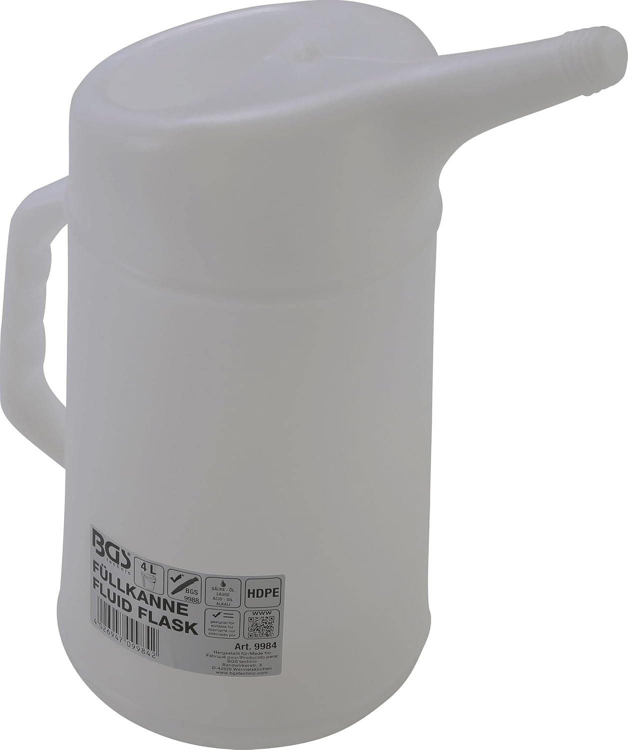 Flask 4l para Fluidos de Laboratorio con Tapón Seguro
