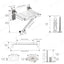 Asiento ducha plegable pared barra apoyo blanco