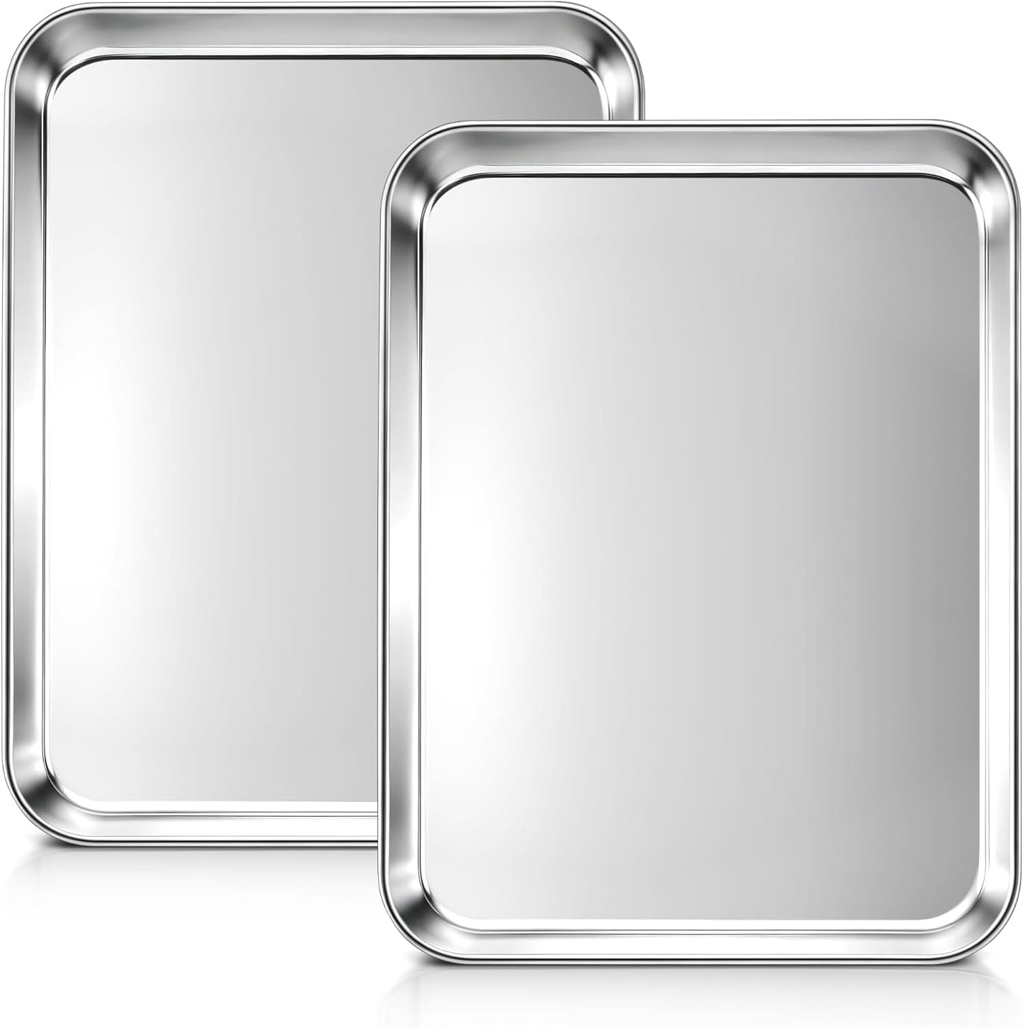 Bandeja acero inox para hornear 9.2x7pulg paquete 2