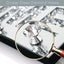 Placa espejo diamante plateado con ganchos