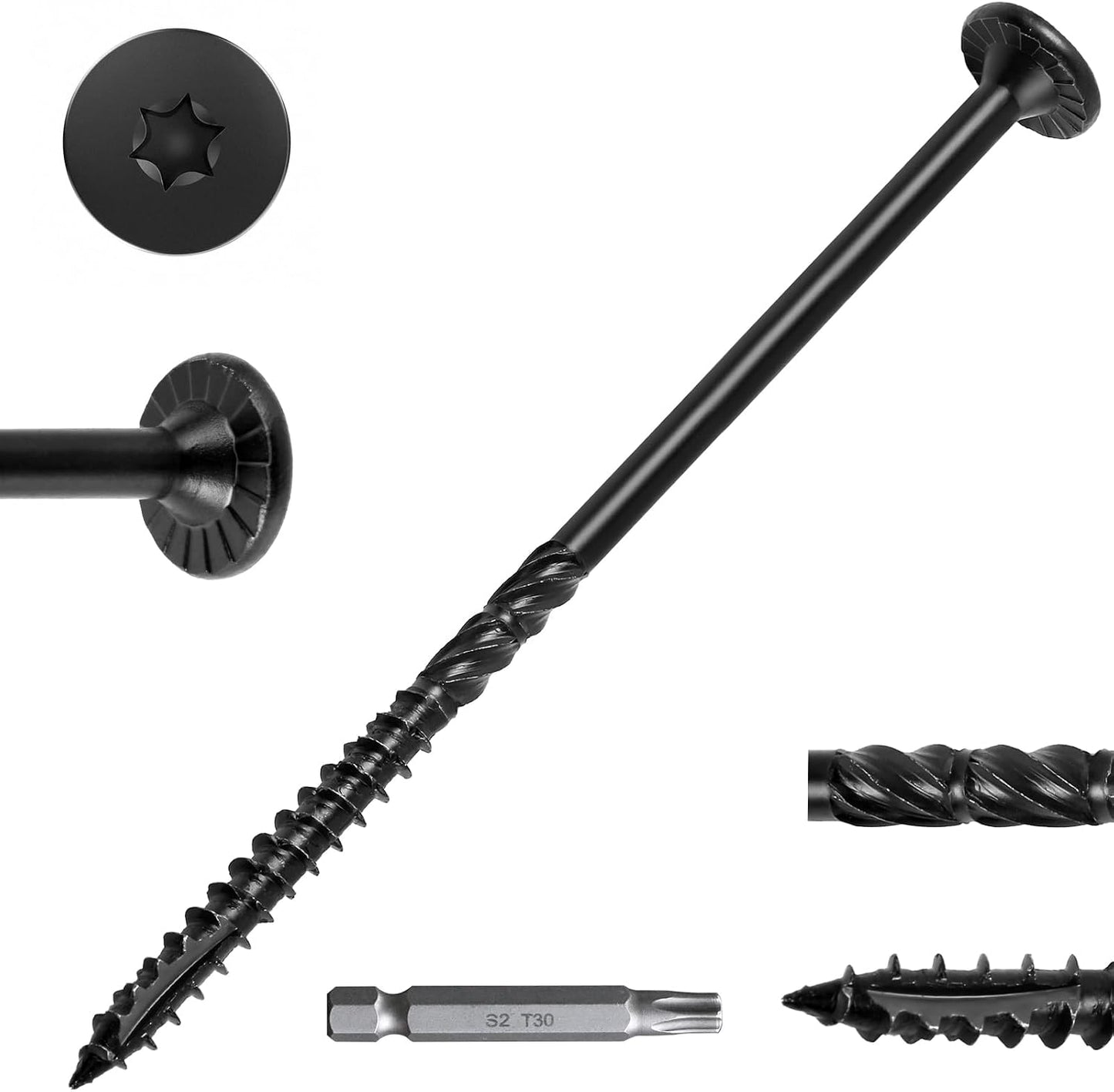Tornillos madera resistentes 8pulg exteriores 250s