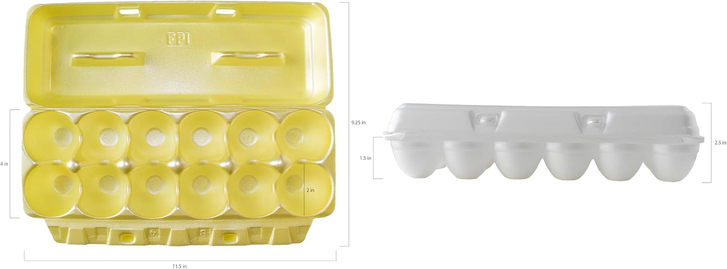 Pack 25 Cartones Huevos Foam 12 Huevos Reutiliz.