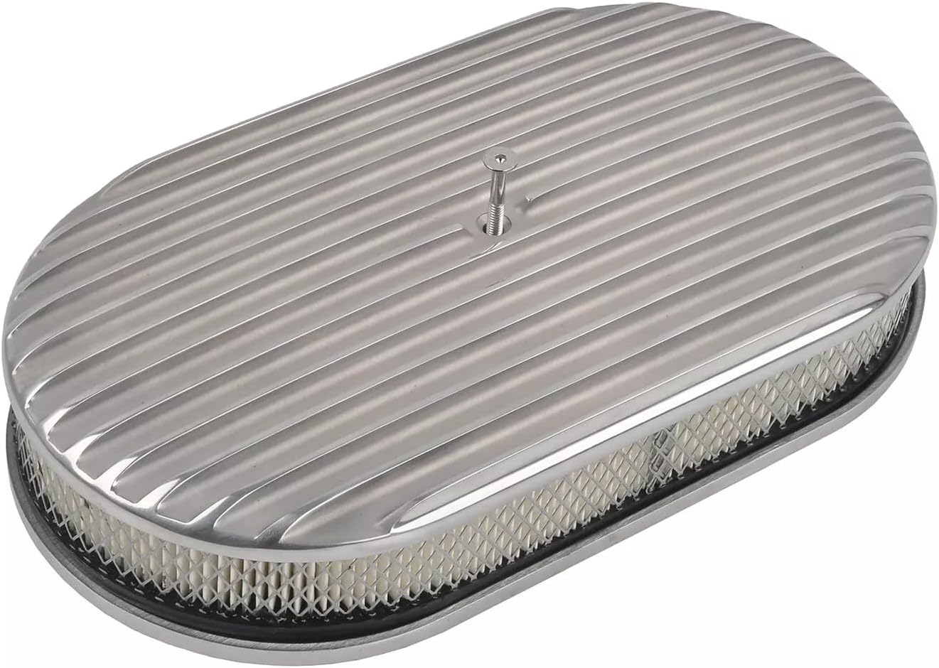 Limpiador aire aluminio aletas ovaladas 15" comp Chevy Ford