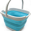 Cubo rectangular plegable 10L 2.6gal gris/azul