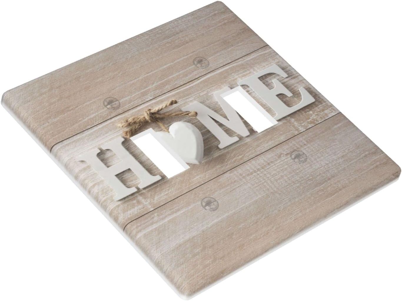 Placa interruptor doble luz 4.5x4.5pulg estilo granja