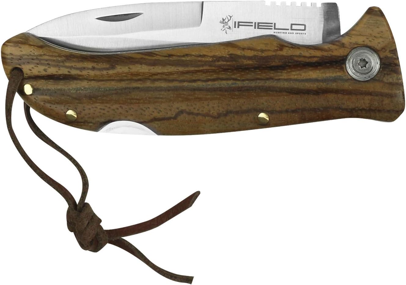 Cuchillo plegable Camper mango madera cebra 8.2"