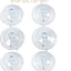 Ganchos ventosa 2.5" para vidrio baño cocina 6pzas