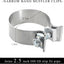 2 Abrazaderas Escape 2.5" Banda Estrecha Acero Inox
