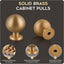 Pomos latón antiguo para armario y baño 4 pzas dorado