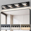 Accesorios iluminación baño LED 4 luces negro mate sobre