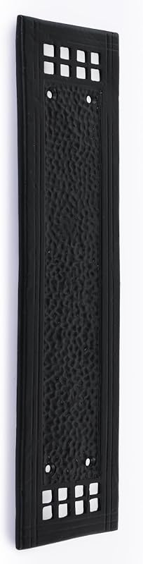 Placa empuje hierro 12.1x3.1x2.2" puerta negro antiguo