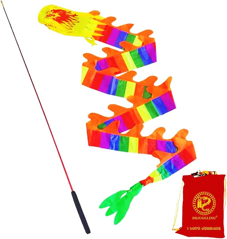 Cinta Streamer Dragon Spiral fibra vidrio 29.5pies arcoíris