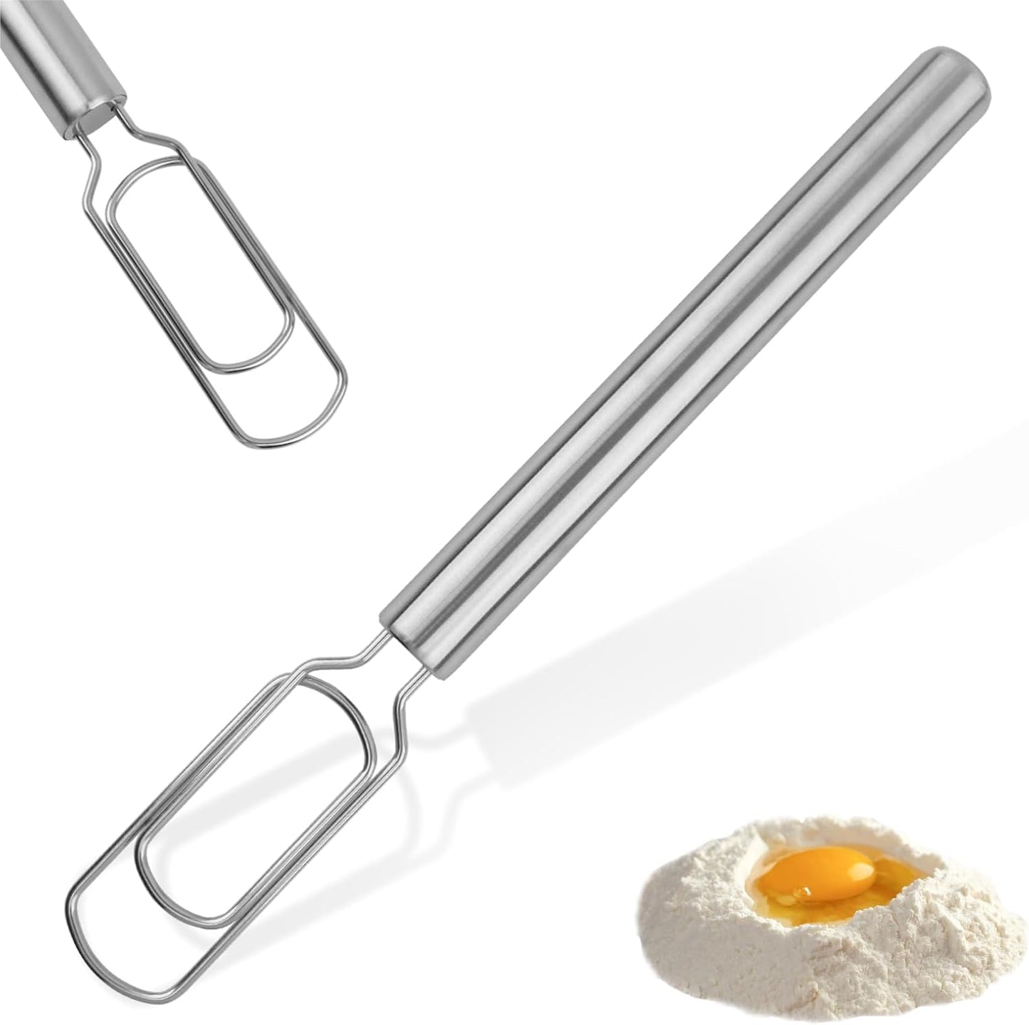 Batidor acero inox 12pulg para masa madre pan pizza