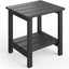 Mesa auxiliar exterior 18x15" polietileno 2 niveles