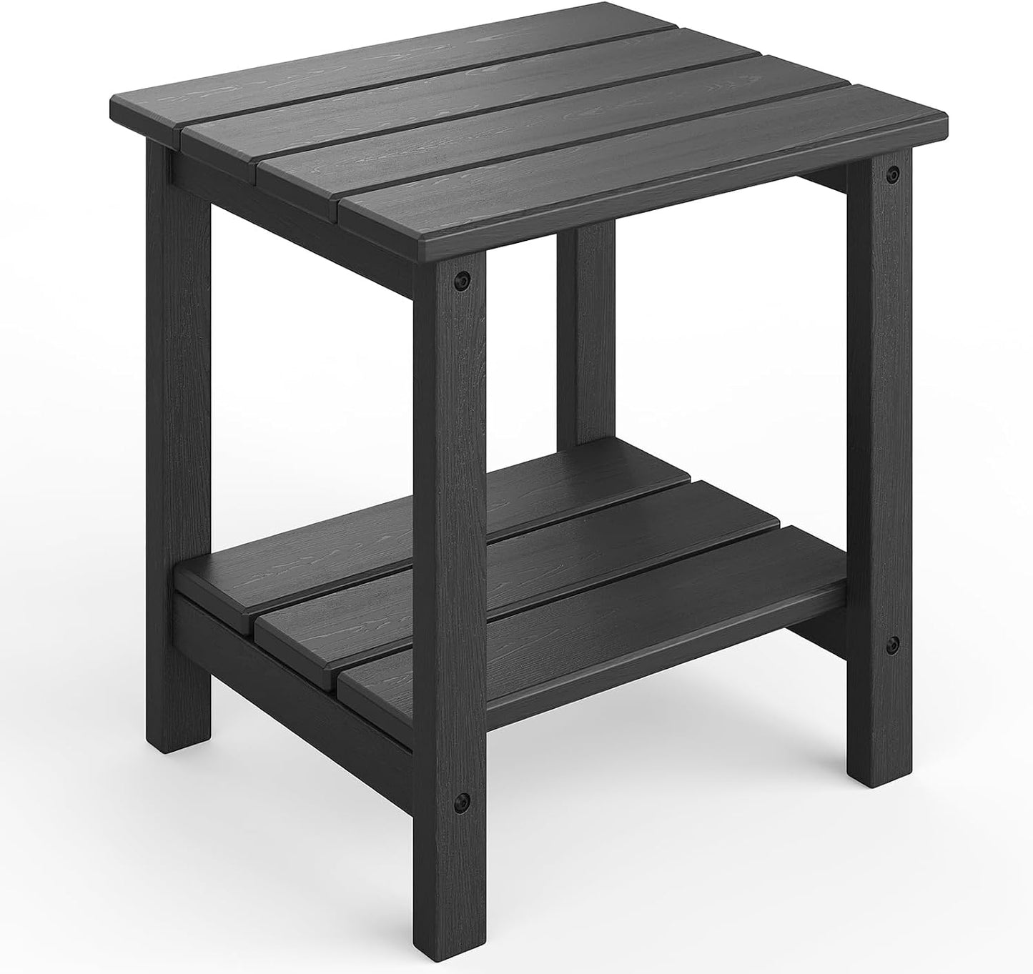 Mesa auxiliar exterior 18x15" polietileno 2 niveles