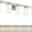 Lámpara baño 5 luces LED níquel cepillado 30W