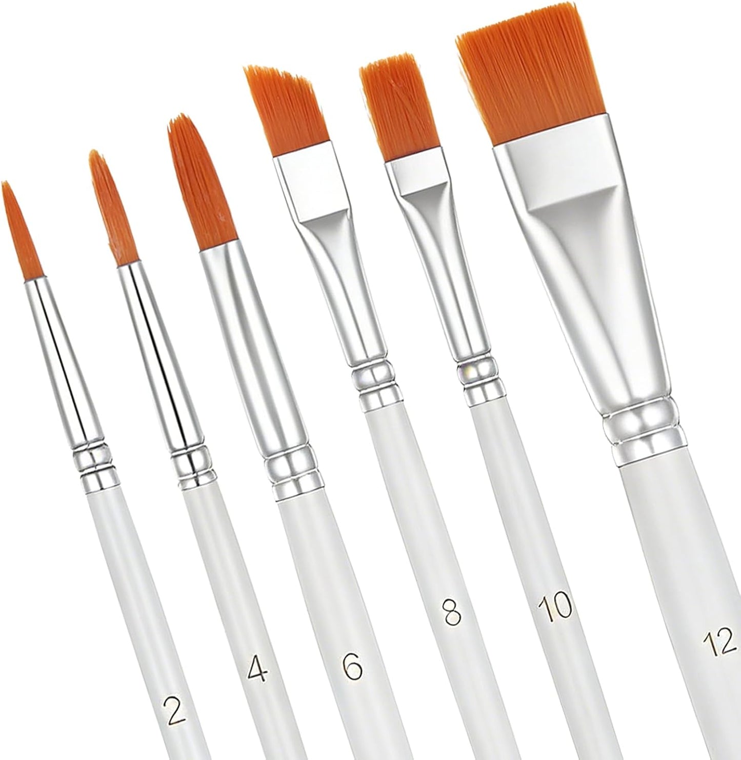 Juego de 6 pinceles de pintura para alimentos y tartas, seguros para cocina y pastelería
