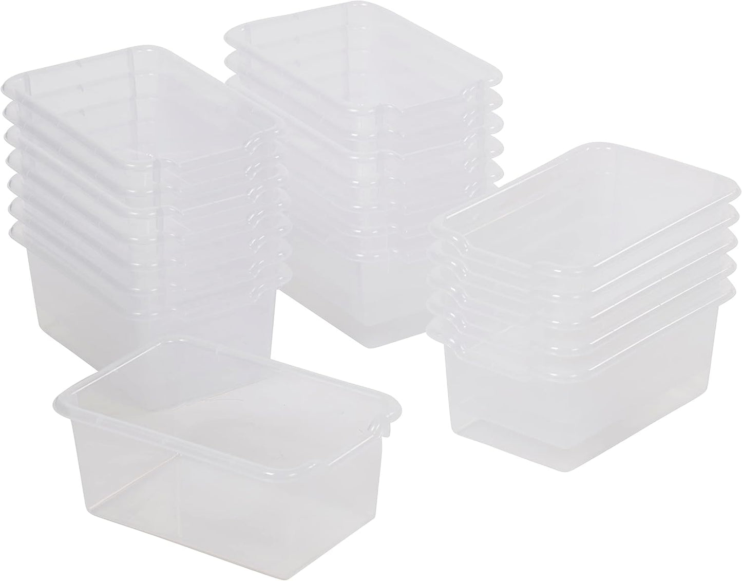 Cubo almacenamiento frontal transparente 20pzas
