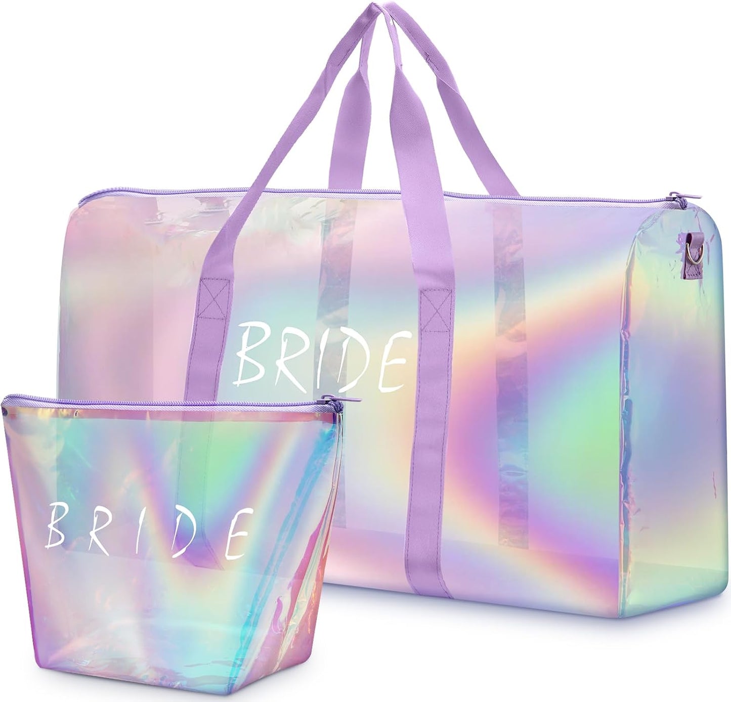 2 Bolsas Viaje Novia 23.6x7.9x13.8pulg Iridiscente