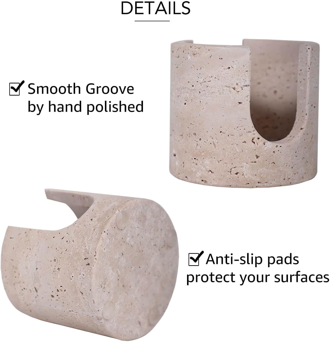 Soporte esponja travertino para encimera cocina