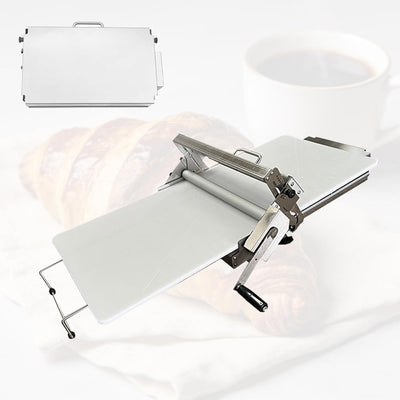 Máquina laminadora masa manual plegable acero inox 40.5x22.8pulg