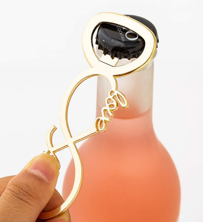 50 Pzas Abridor Botellas Boda Regalo Dorado