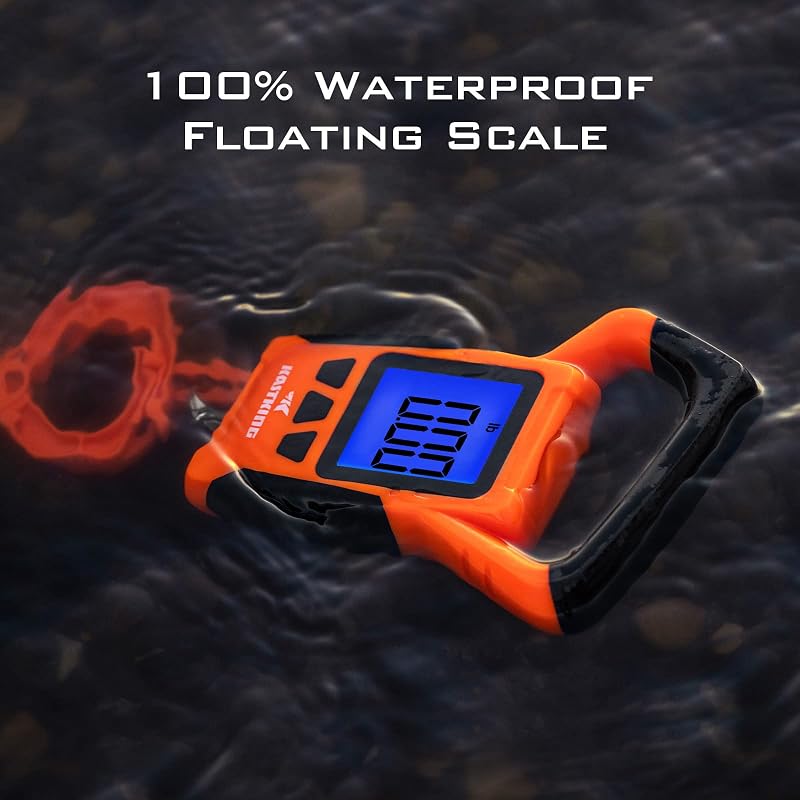 Báscula pescado digital flotante 2.5pulg 110lb libra onzas kg