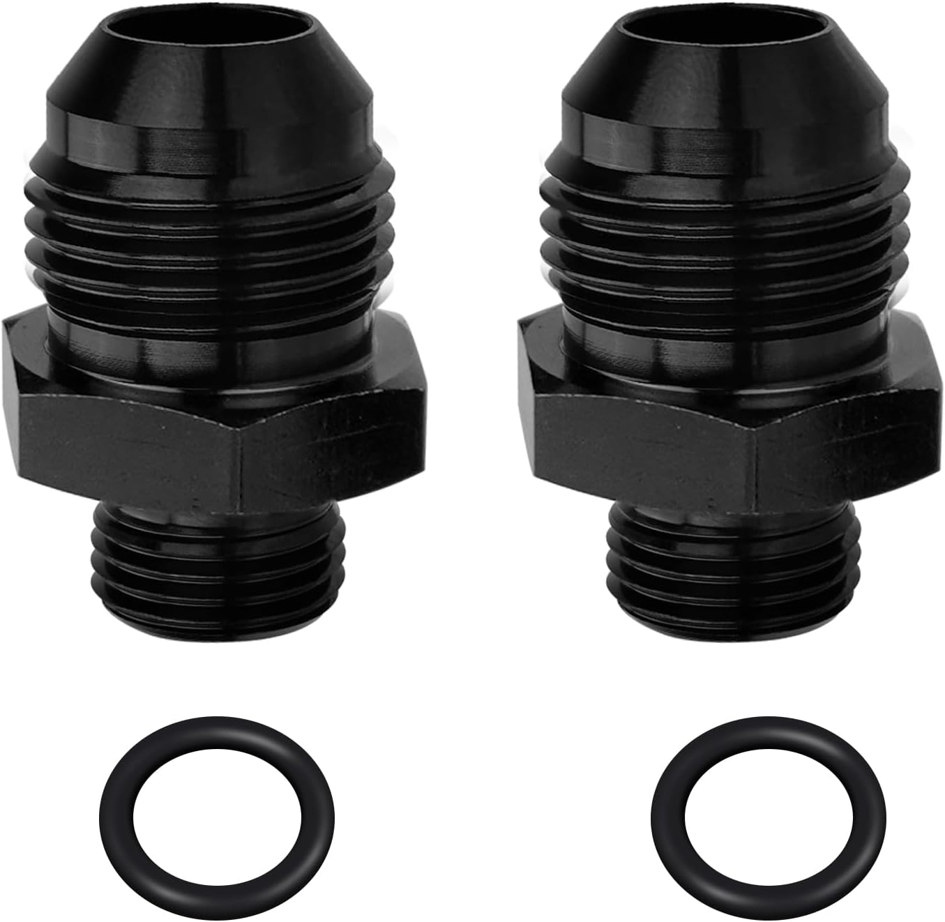 Adaptador riel combustible 10AN a 8AN ORB aluminio