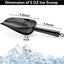 Cuchara hielo acero inox 5oz 2 Pzas color negro