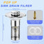 Tapón drenaje baño colador universal 1.1-1.29pulg filtro acero inox