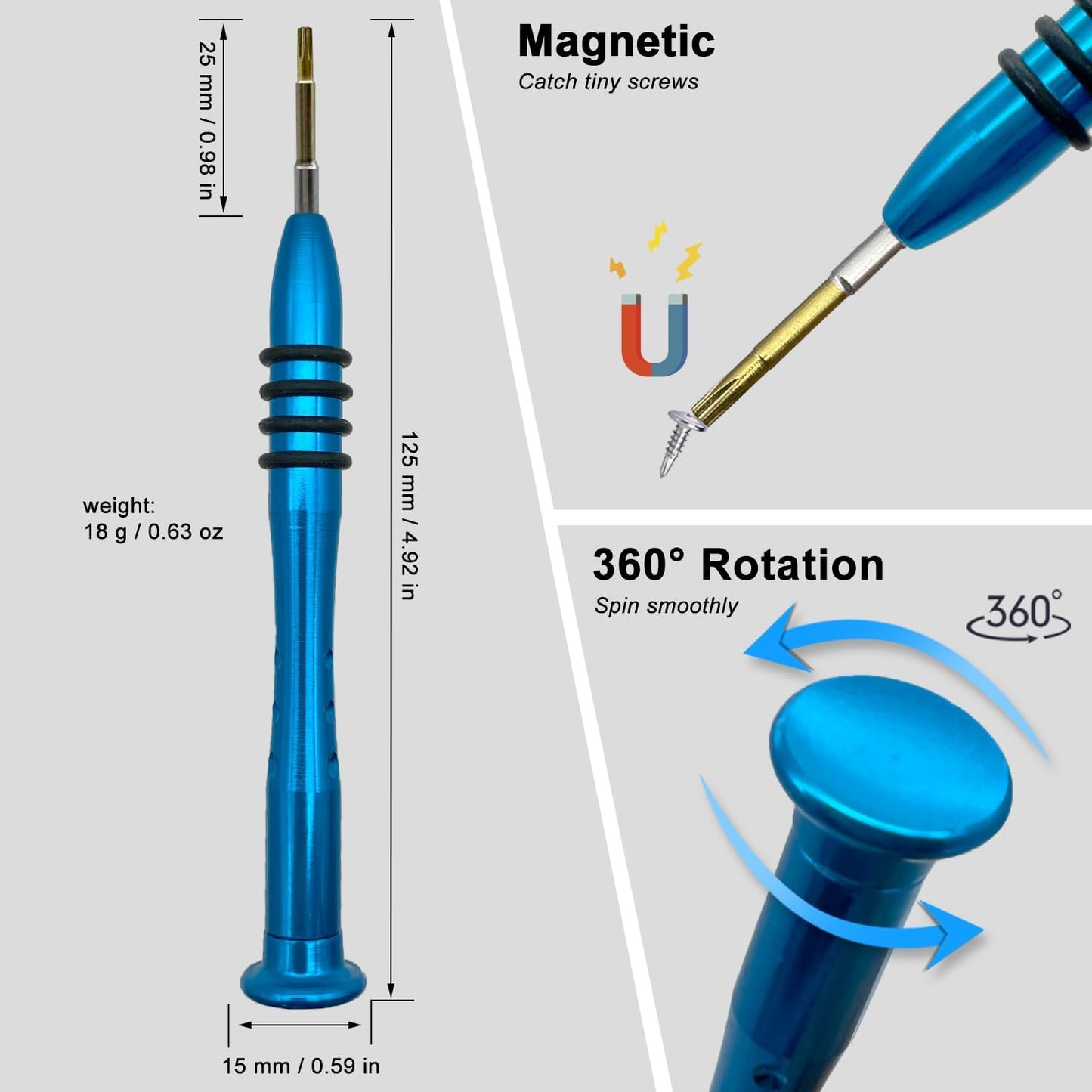 Destornillador Torx T8 magnético para computadora portátil