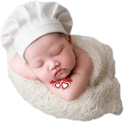 Traje foto recién nacido sombrero chef bebé niño niña
