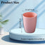 Set 5 vasos paja trigo 12oz reutilizables apilables plástico