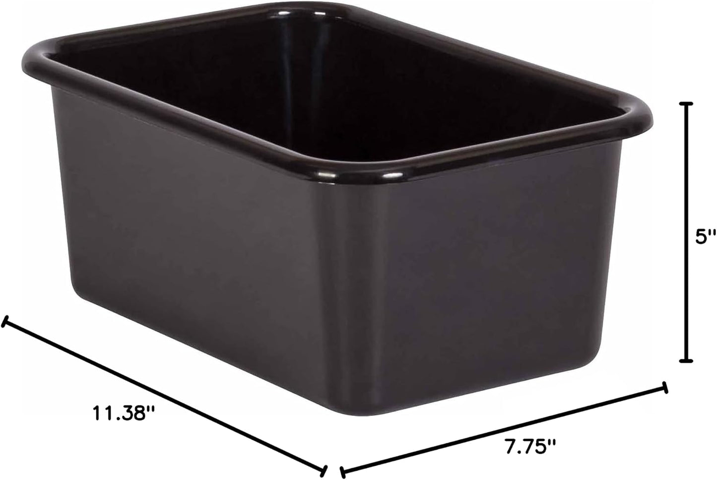 Recipientes plástico negro almacenamiento pequeño
